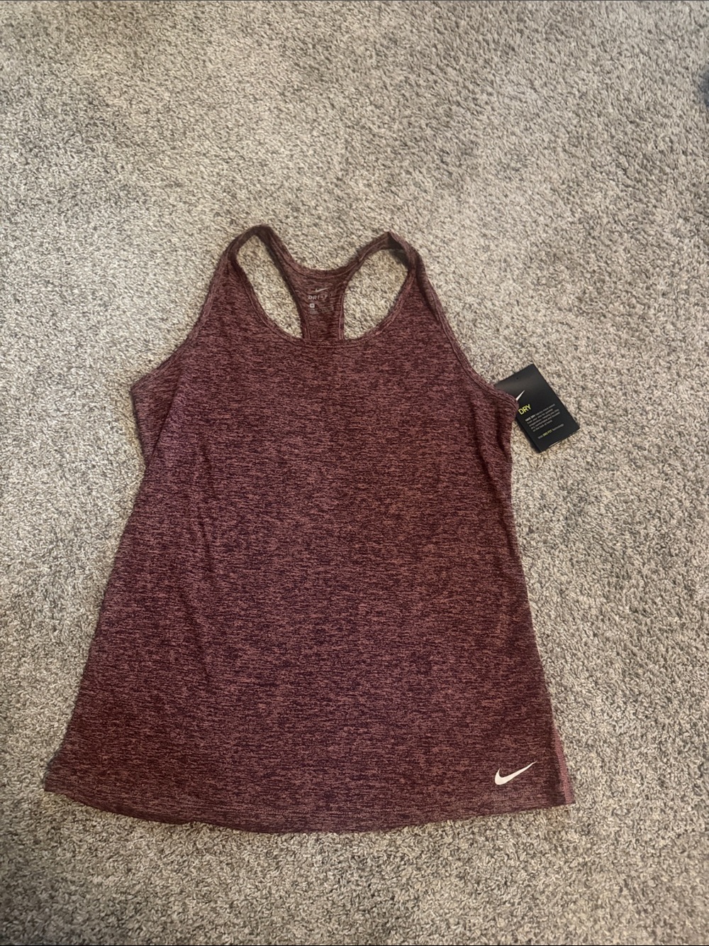 Nike Women's Maroon Heather Racerback Tank